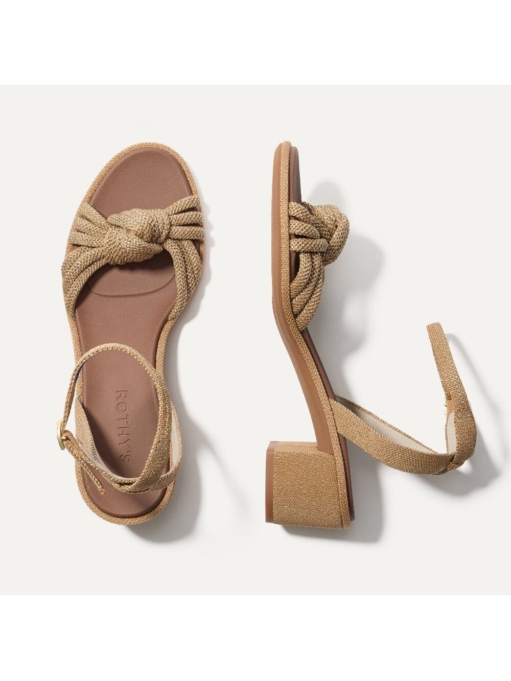 NEW Rothy’s The Knot Sandal in Color Golden Sun | Size 7 - Picture 2 of 10